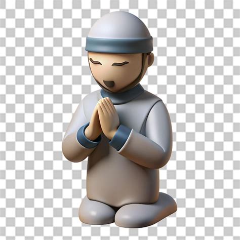 Premium Psd D Muslim Praying Silhouette Png