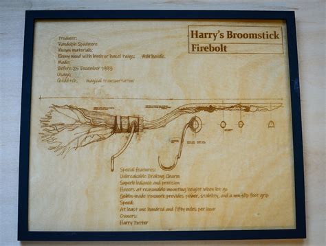 harry potter firebolt broom wall hanging anniversary holidays birthdays