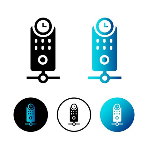 abstract server clock icon illustration  vector art  vecteezy