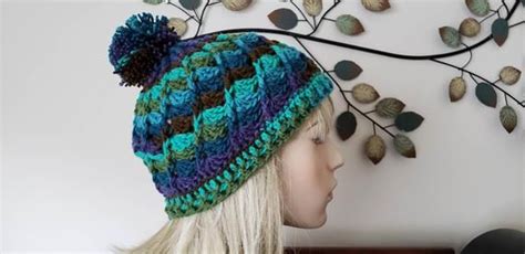 Denim Blue Green Brown Purple Spiral Tam Hat Skull Cap Beret With