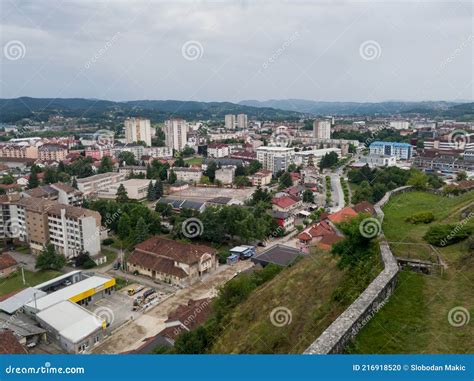 View Of The Town Of Doboj And The Hilly Countryside From The Gradina