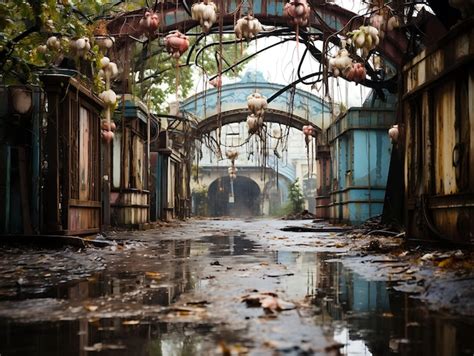 Premium AI Image Abandoned Amusement Park Discover The Haunting