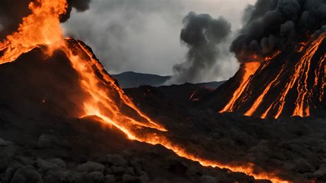 Simulation Of Massive Lava Eruption Sends Stock Motion Graphics SBV ...