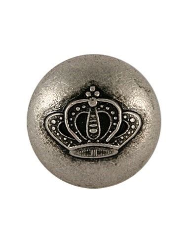 Acheter Bouton en Métal Couronne 23mm Vieil argent sur La Piqueuse dans