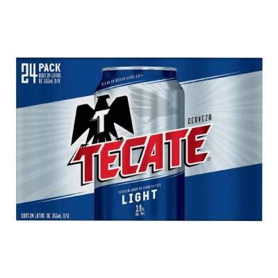 Cerveza Clara Tecate Light 24 Latas De 355 Ml C U Walmart