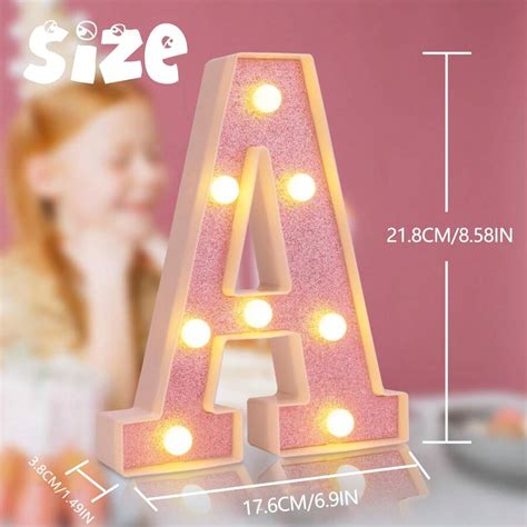 8 58in Large Led Light Up Letters Numbers Etc Pink Marquee Led Letter Lights 26 Alphabet 0 9