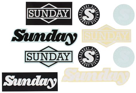 Sunday Assorted Sticker Pack — Albe's BMX