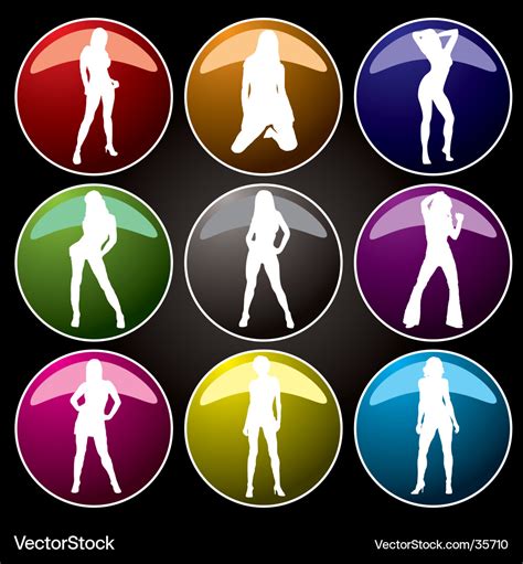 Sexy buttons coloured Royalty Free Vector Image