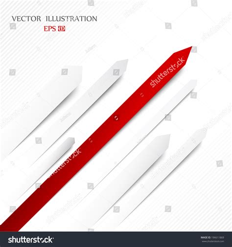 White Red Arrows On White Background Vector De Stock Libre De