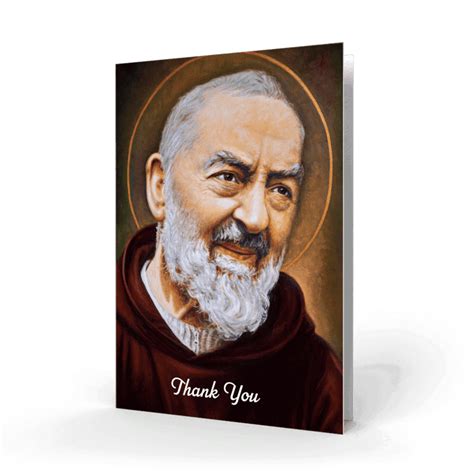 Padre Pio Thank You Card Padre Pio Mass Cards Cards Ireland