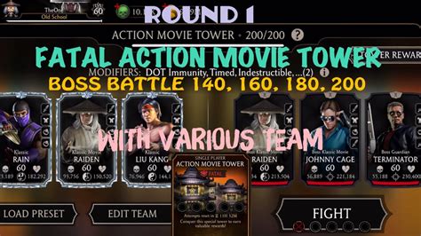 Round Fatal Action Movie Tower Boss Battle