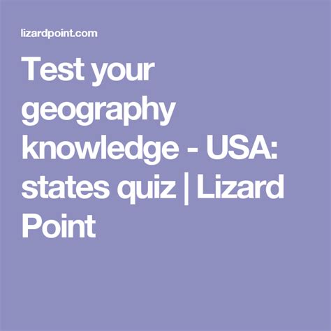 Test Your Geography Knowledge Usa States Quiz Lizard Point