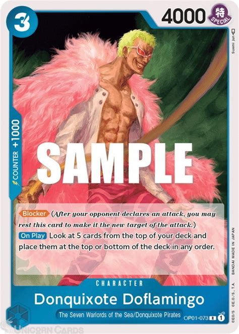 Op Donquixote Doflamingo Rare English One Piece Tcg Card