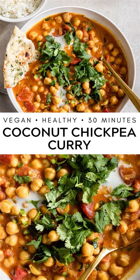 Coconut Chickpea Curry 30 Minutes Vegan Real Vibrant Recipe