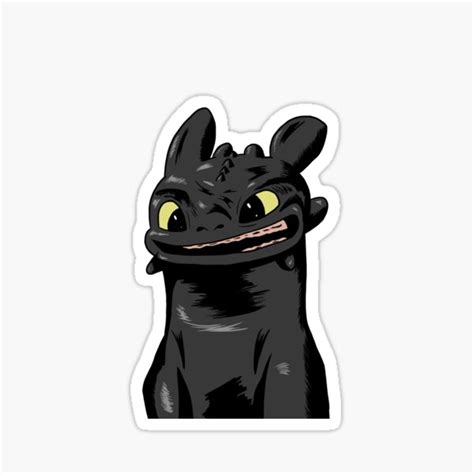 "Toothless" Sticker for Sale by blacksnowcomics | Redbubble