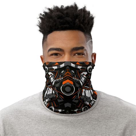 Face Mask Cyberpunk Futuristic Ninja Armor Cosplay Neck Gaiter Etsy