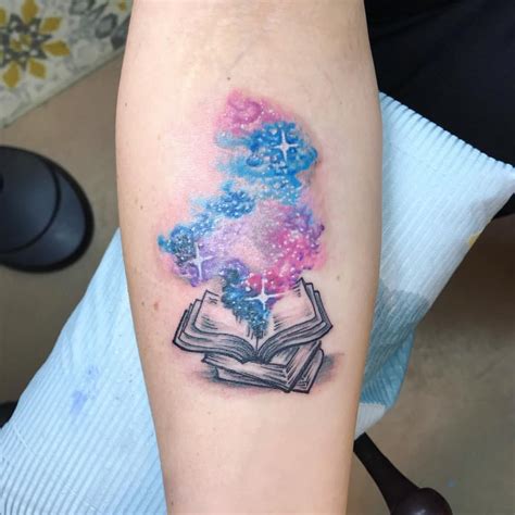 open book watercolor tattoo - Maisie Clemmons