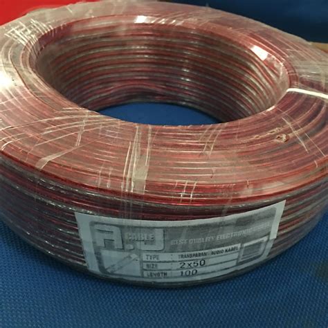 Jual Kabel Transparan Lentur Listrik Panjang Olor 2x50 100 Meter Yard