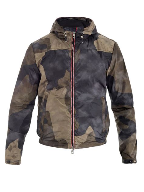 Moncler Nath Camo Print Nylon Jacket Mens Outfits Mens Sportswear