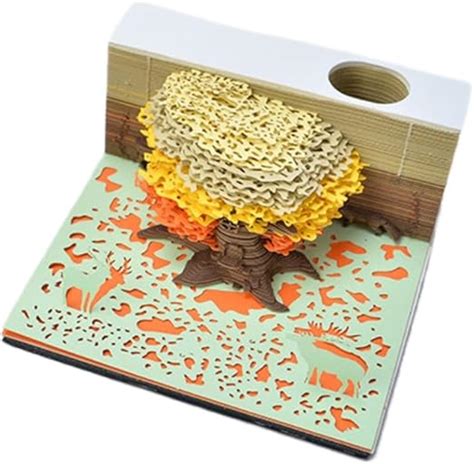 Amazon 3D Art Memo Pad Notepad Non Sticky Notes Paper Carving