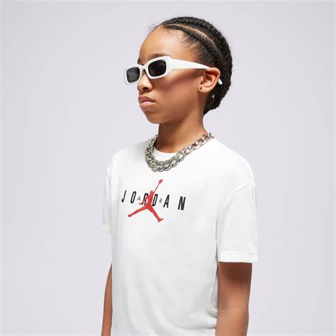 Jordan ТЕНИСКА Mj Hbr Sustainable Tee Girl 45b923 001 Детски Цвят бял Модни Тениски Дрехи