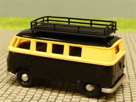 Modellspielwaren Reinhardt 1 87 Brekina 0361 VW T1 A Ocker Schwarz