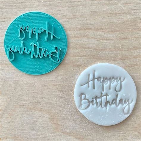 Happy Birthday Embosser Stamp Style 1 By Cake Craft Company