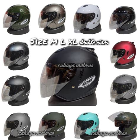 Jual HELM CENTRO DOUBLE VISOR MODEL INK CENTRO MERK GMT HALF FACE