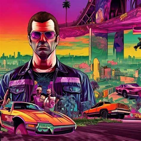 Psychedelic Grand Theft Auto