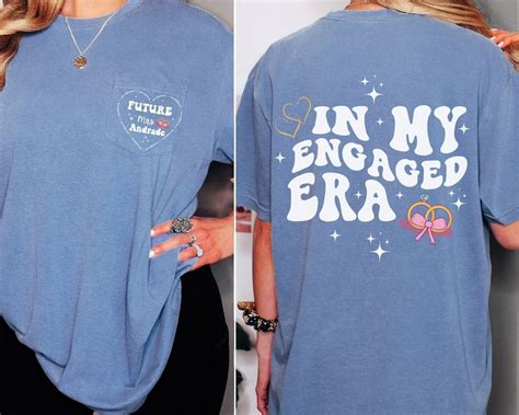 Custom In My Engaged Era Shirt Comfort Colors Coquette Fiance Shirt Bride Shirt Engagement