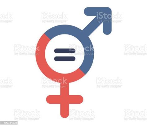 Gender Equality Symbol Male And Female Equality Icon Vector Flat Illustration Stock Illustration