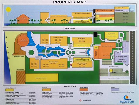 Resort Map Savannah Beach Club Hotel And Spa Barbados