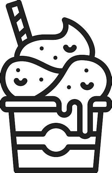 Ice Cream Icon Vector Image Food Symbol Ice Cream Sundae Vector Food