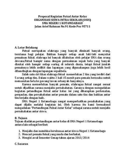 Contoh Proposal Perlombaan Antar Kelas Sketsa Images And Photos Finder