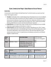 Grand Narrative Outline For Intercultural Engagement Course Hero