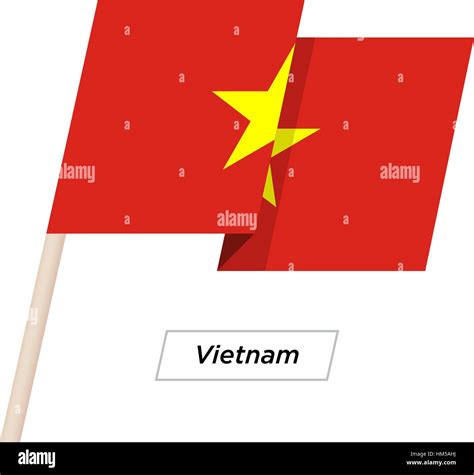 Cinta De Vietnam Banderas Ondeantes Aislado En Blanco Ilustraci N