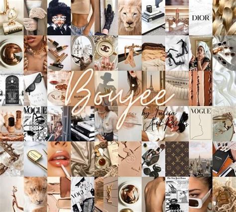 Boujee Wall Collage Kit Boujee Aesthetic Photo Collage Kit Etsy India