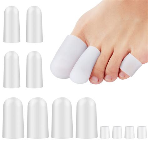 Echify Toe Protectors - 12 Pcs Gel Toe Caps for Big Toe & Pinky