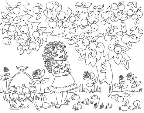 Apple Orchard Coloring Pages at GetColorings.com | Free printable ...