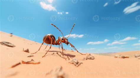 Photo of a Sahara Desert Ant in a Desert with blue sky. Generative AI 29872525 Stock Photo at ...