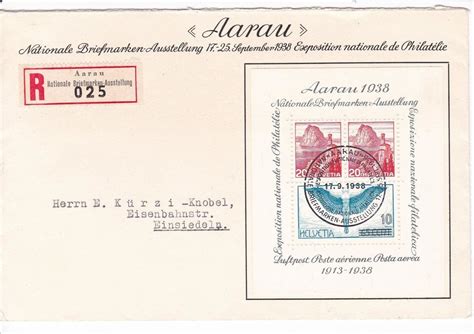 CH Brief Mit Aarau Block 1938 ET Kaufen Auf Ricardo