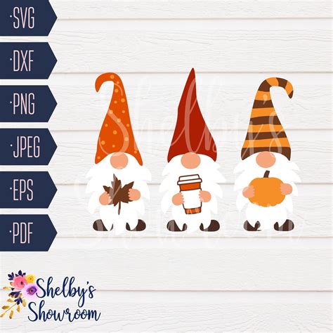 Fall Gnomes Svg Svg Cut File For Fall Thanksgiving Gnomes Etsy