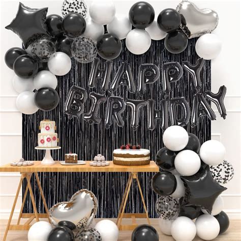 JOYYPOP Birthday Party Decorations Happy Birthday Balloons Banner with ...