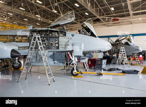 Airmen Perform Maintenance Work On An A 10 Thunderbolt From The 354th