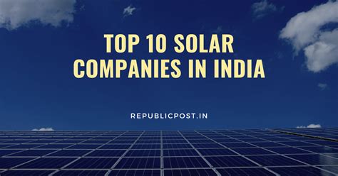 Top 10 Solar Companies In India