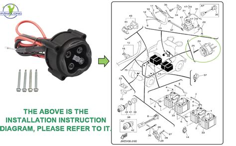 Panglong Golf Cart 48v Mac Dc Charger Receptacle Suitable For 2008 2010 48v Yamaha