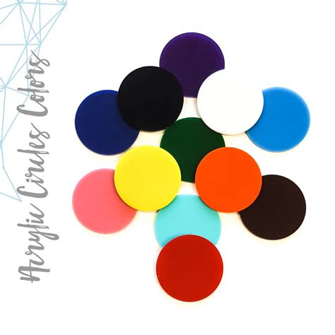 Acrylic Circle Blanks Select Size And Colors Etsy