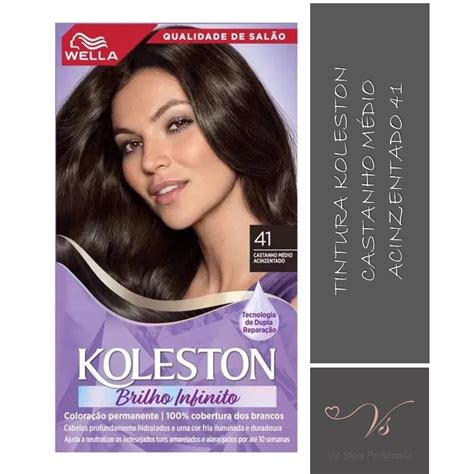 Tintura Castanho Medio Acinzentado - Tintura Koleston Castanho Médio Acinzentado 41 | Shopee Brasil