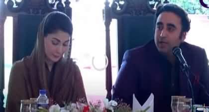 Bilawal Bhutto Maryam Nawaz S Joint Address To Pmln Ppp S