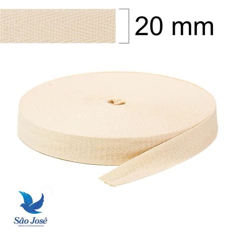 Cadarço Sarjado Algodão Cru 20mm Rolo 25m Elo7